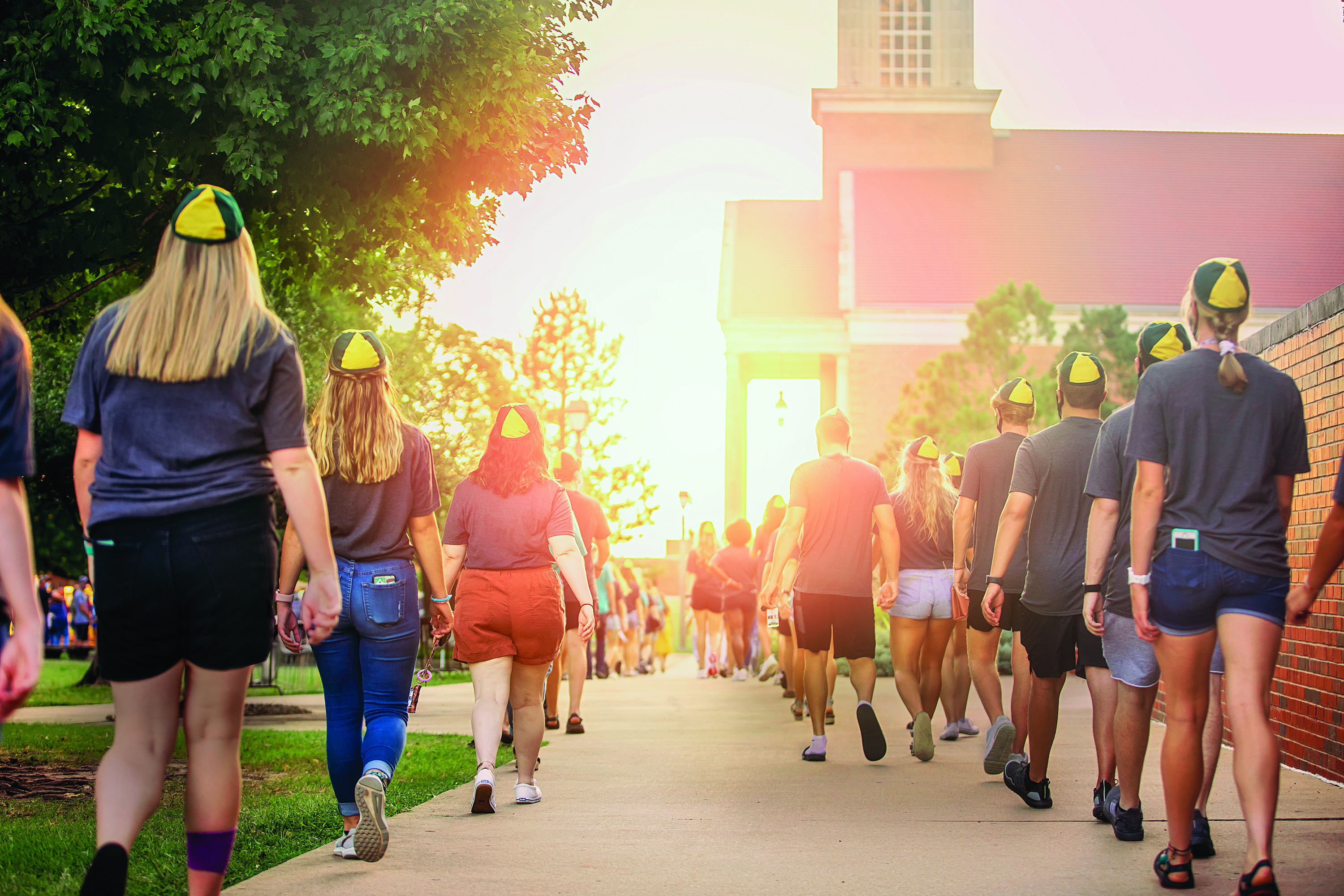 Students Walking along a path